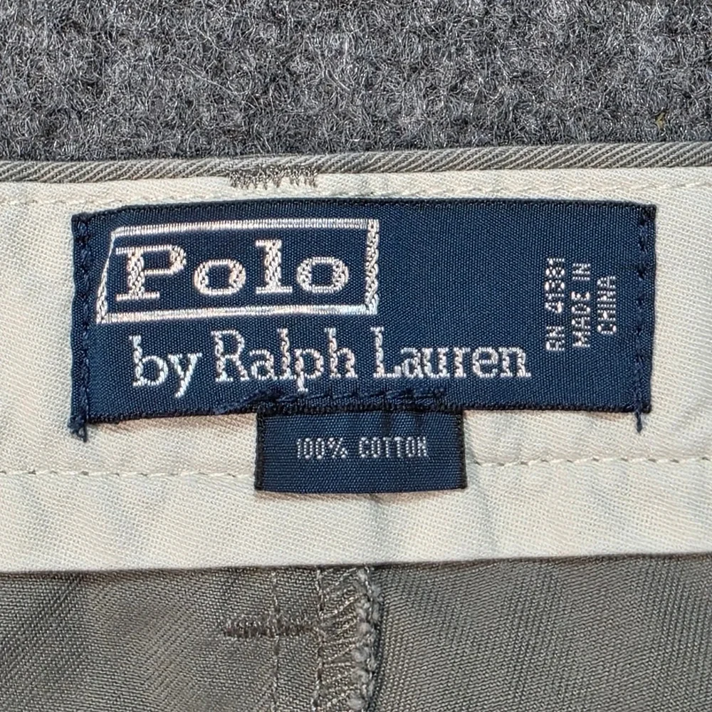 Polo Ralph Lauren Classic Chino Pants Mens 36x32 Grey Cotton Straight‎ Leg Twill